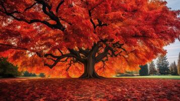 colors leaves falling from tree photo