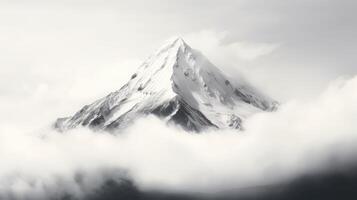 ethereal mountain on white photo
