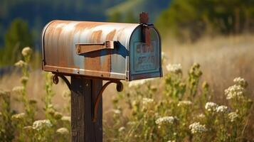 mailbox rustic metal photo