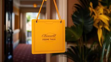message hotel door hanger photo