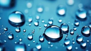 droplets blue slate background photo