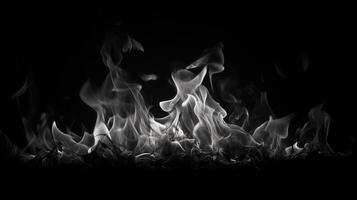 matte flames on black background photo