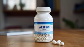 blue aspirin bottle photo