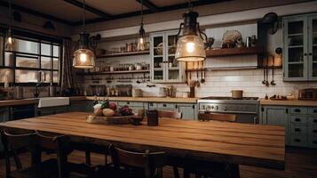 rustic frame kitchen photo
