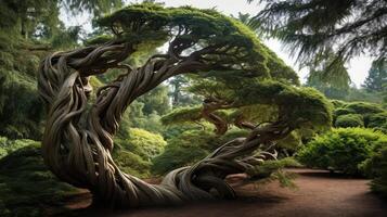 pruned cedar tree photo