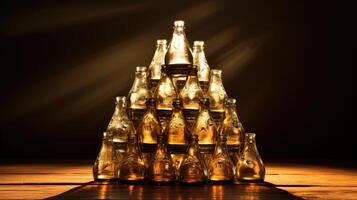 pyramid cheers beer bottles photo