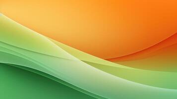 calming green and orange background photo