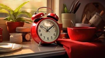 schedule red alarm clock photo