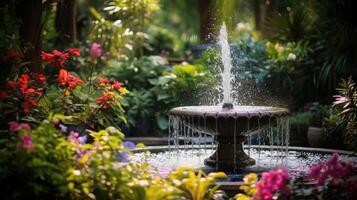 serene water fountain photo
