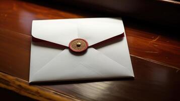 wax envelope on desk photo