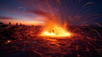 flames burst of fire photo