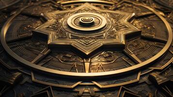 intricate geometry sacred gold photo