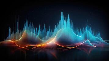 shimmering data waves photo