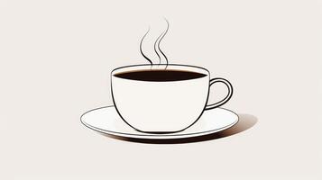 minimalist line drawing coffee photo