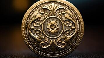 luxury gold silver bronze badge photo