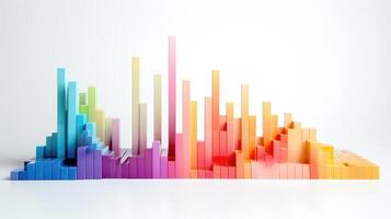 graphs data white background photo