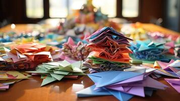 tble papers on a table photo
