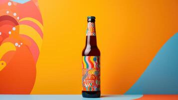 bottle beer mock up photo