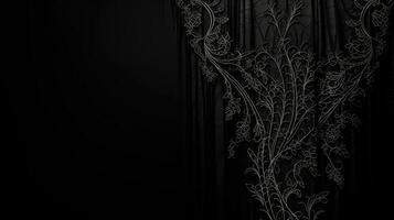 lace vertical black background with texture photo