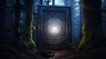 glowing magic door photo