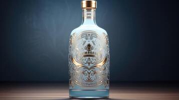 unique vodka bottle mockup photo