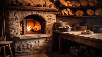 kitchen wood oven photo