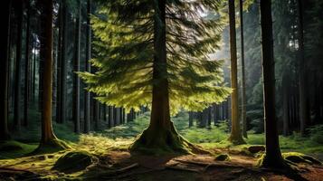 fir coniferous tree photo