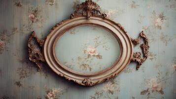 ornate wood wall frame photo