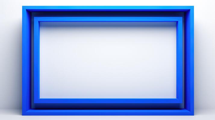 modern picture frame blue