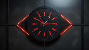 sleek clock on wall photo
