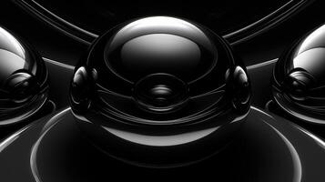 reflection glossy black background photo