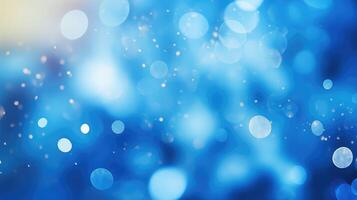 ethereal blue bokeh background photo