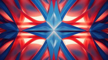 geometric abstract red blue photo