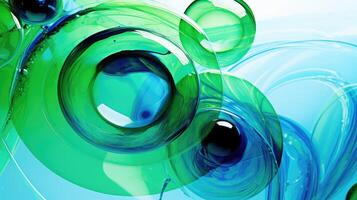 swirling green and blue circles photo