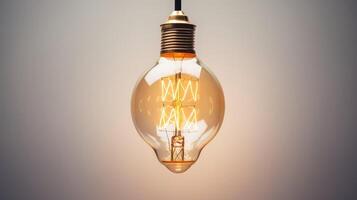 design lightbulb on white background photo