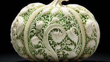 patterns white and green pumpkin photo
