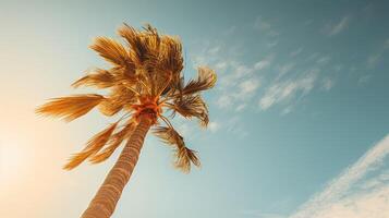 tree palm trees in sky photo