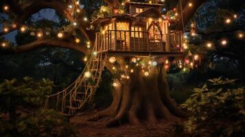 treehouse whimsical trees photo