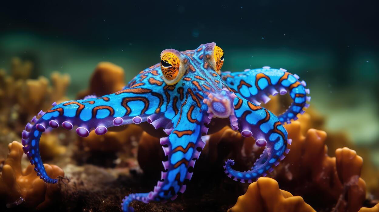 venomous blue ringed octopus 56022829 Stock Photo at Vecteezy