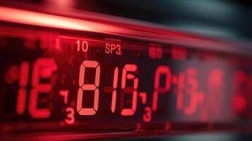 thermometer red digital numbers photo