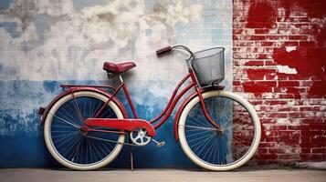 timeless red white blue lines photo