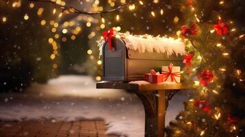 envelopes christmas mail box photo