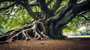 support oak tree trunk photo