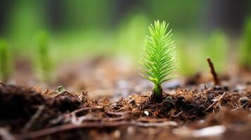 nature pine tree seedling photo