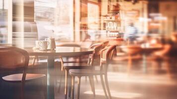 setting blurred coffee shop photo