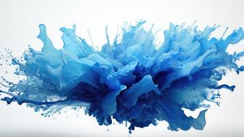 details blue explosion white background photo