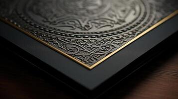 elegance business card black and gold photo