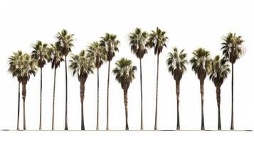 symmetry palm trees white background photo