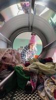 Enjoyable Laundry Day Experiences as Seen Through the Eyes of a Washers Unique Perspective video
