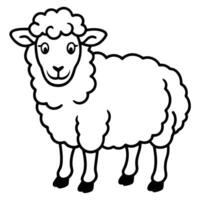 Minimalist sheep silhouette vector
